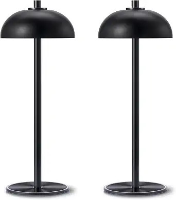 Rechargeable Cordless Table Lamp 2 Pack - 5000mAh Battery Powered Lamp, 3 Color Stepless Dimming ... | Amazon (US)