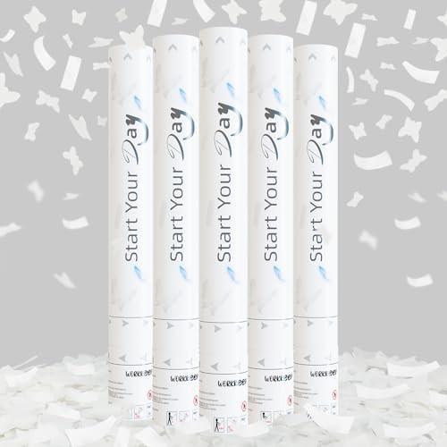 White Butterfly Confetti Poppers, 15 Inch Butterfly Party Poppers for Birthday, Wedding, Hallowee... | Amazon (US)