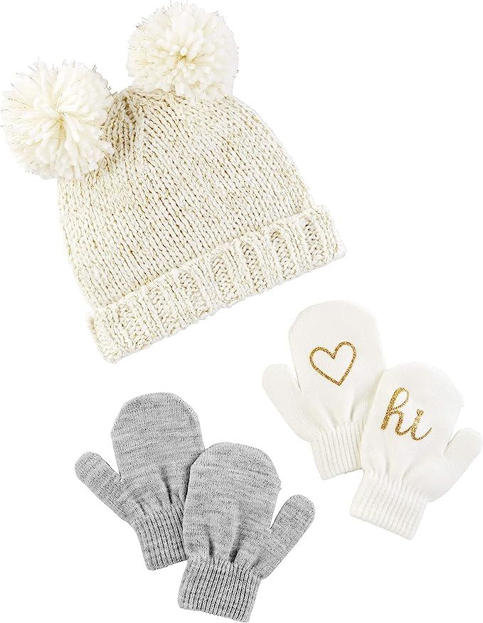 Simple Joys by Carter's Baby and Toddler Girls' Hat and Mitten Set | Amazon (US)