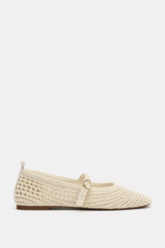 BRAIDED EFFECT FLAT BALLET FLATS | Zara US