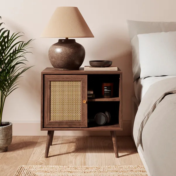 Jordyn Wide Bedside Table | Dunelm