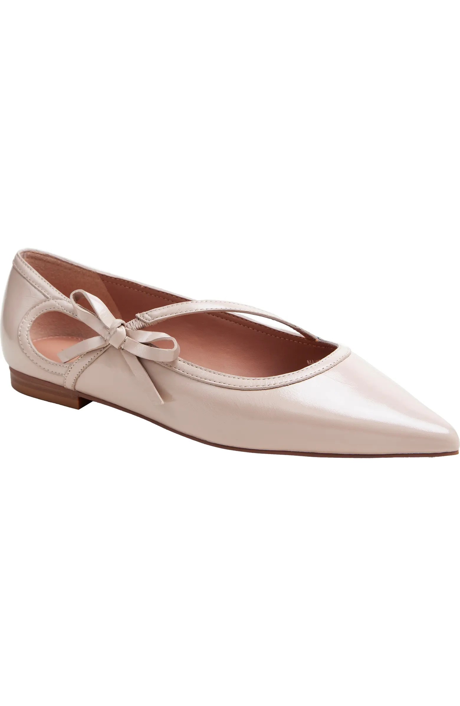 Linea Paolo Nuri Bow Pointed Toe Patent Flat (Women) | Nordstrom | Nordstrom