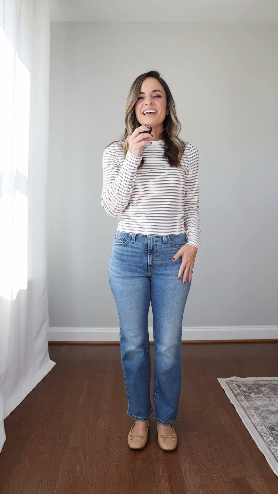 Three pairs of jeans from @levis and how they fit me at 4’10” without any alterations! #LevisLTKPartner 

Low Loose Jeans in Rescued City Wash: 24 x 30” 

30” inseam 9 ⅛” rise  I’m wearing with a heel. (True to size, no stretch denim) 

501 ‘90s Ankle Jeans in Sweetest Taboo Wash: 23 x 27”

27” inseam 9.5” rise  (size down, no stretch denim)

725 Kick Boot Jeans in Power Move: 25 

27” inseam 10 ¼” rise  (size up, stretch denim)

Top: xs

#LTKPetite
