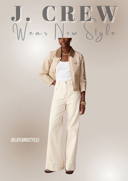Sailor Denim Trouser in Ecru, a stylish and versatile addition to your summer wardrobe. Whether you're sailing the seas or exploring the city streets, these trousers will keep you looking effortlessly chic and comfortable. Pair them with a striped top and espadrilles for a classic maritime look, or dress them up with a blouse and heels for a more polished ensemble. 

#LTKfindsunder100 #LTKover40 #LTKstyletip