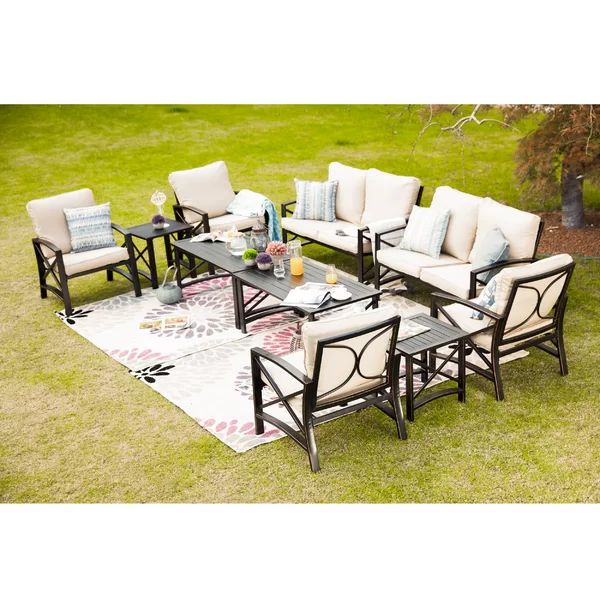 Lilburn Metal 8 - Person Seating Group with Cushions | Wayfair North America