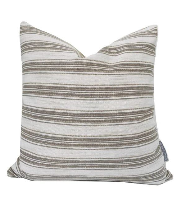 Boho Stripes | Pillow Cover, Striped Pillow Cover, Decorative Pillows, Boho Pillow Cover, Neutral... | Etsy (US)