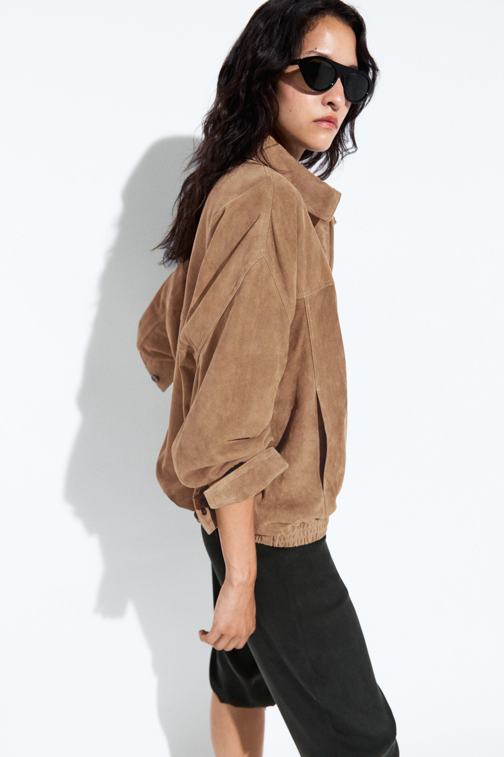 Suede bomber jacket | Zara US