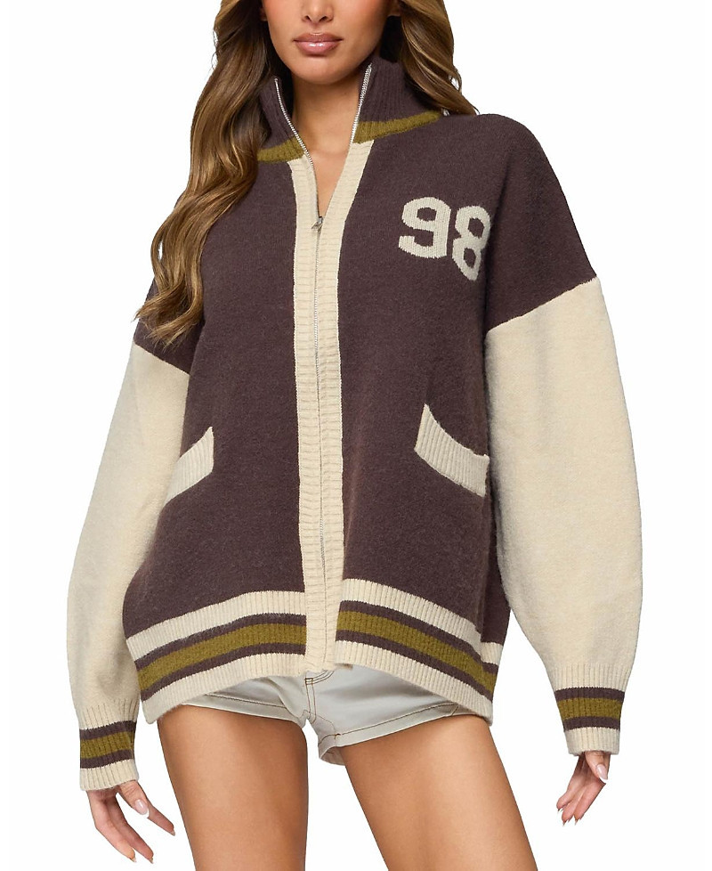 Edikted 98 Varsity Zip Up Sweater | Bloomingdale's (US)