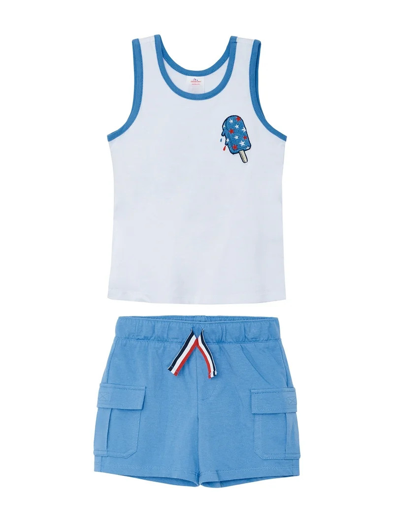 Way To Celebrate Toddler Boy Americana Tank and Short Set, 2 Pieces, Sizes 12M-5T | Walmart (US)