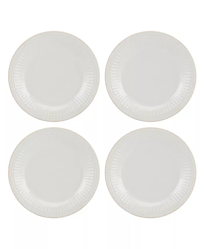 Lenox French Perle Groove Dinner Plates, Set Of 4 - Macy's | Macy's