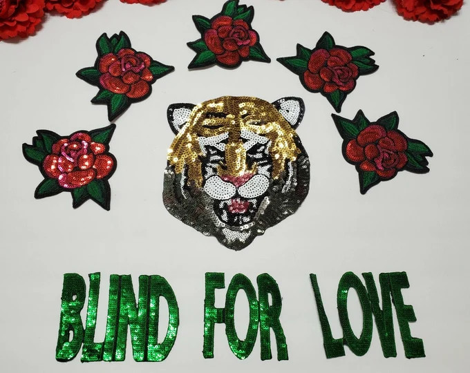 10pc/set Tiger Patch Fashion Flower Patches Taylor Swift - Etsy | Etsy (US)