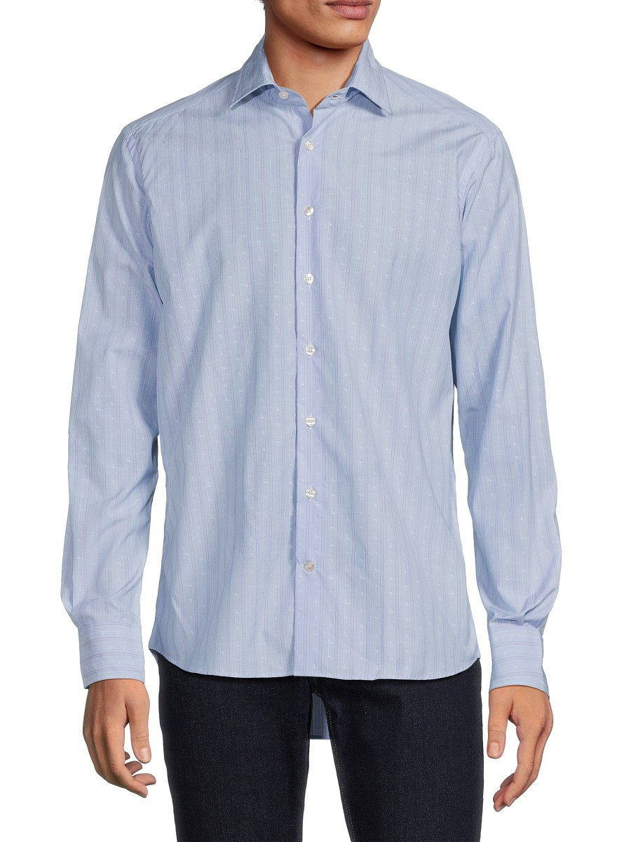 Etro Men's Striped Button Down Shirt - Light Blue - Size 42 (16.5) | Saks Fifth Avenue OFF 5TH