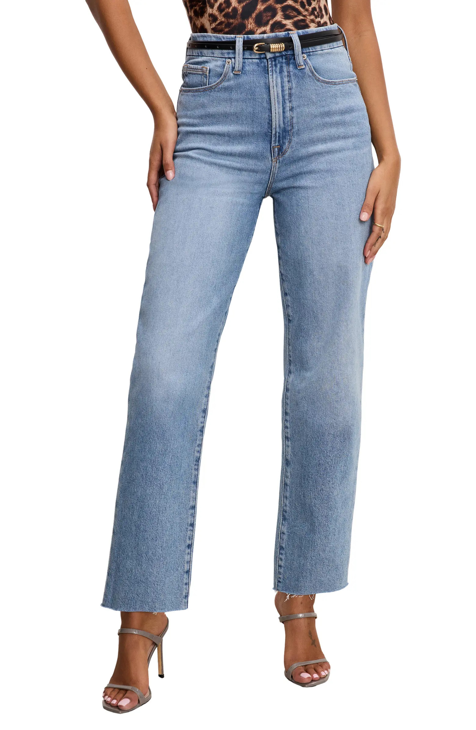Good Boy Raw Hem High Waist Ankle Straight Leg Jeans | Nordstrom