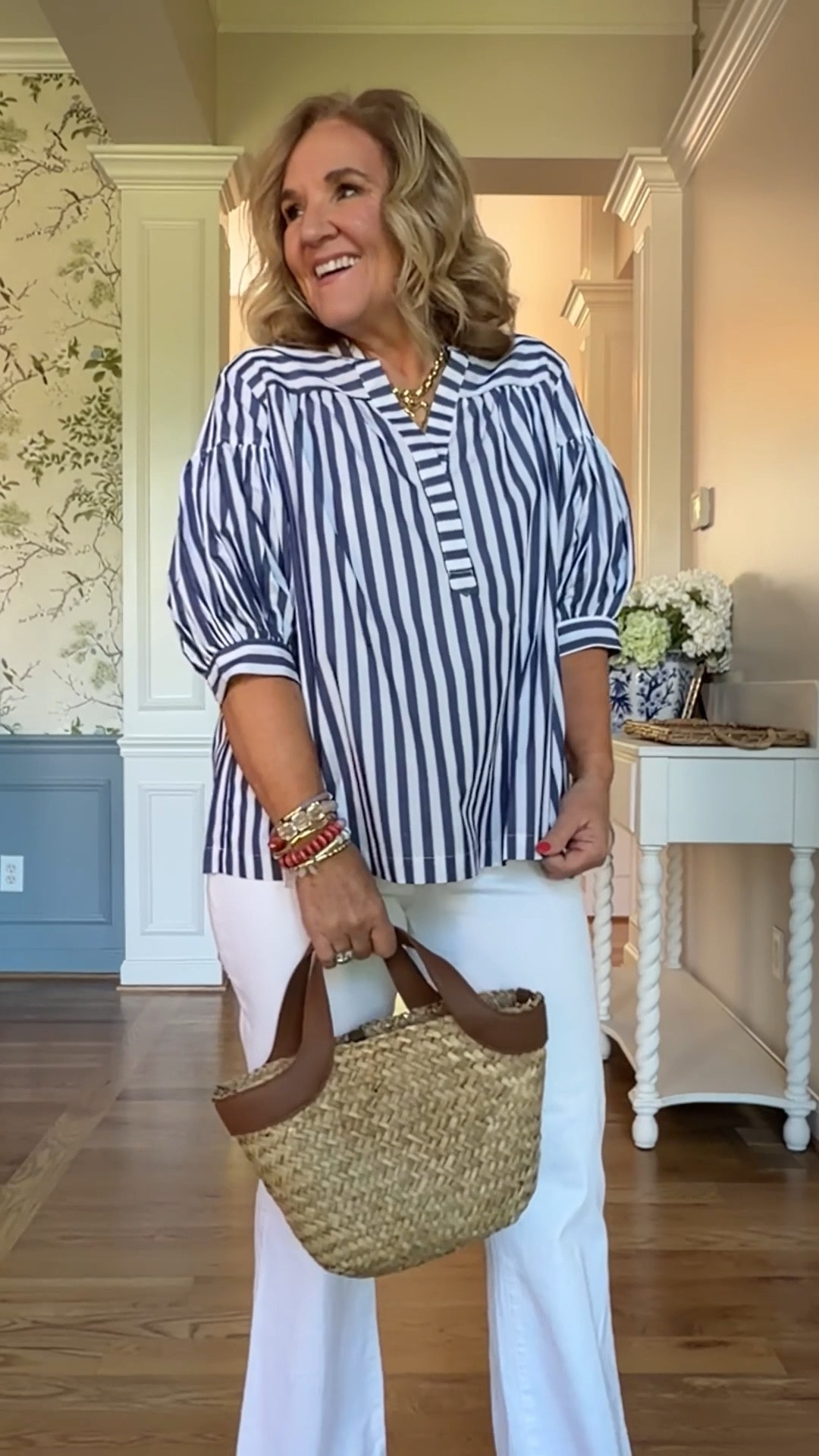  Avara 15% off code NANETTE15

Most items are true to size, I’m wearing a medium, 8, 29 in all except the following recommendations:
Red jeans definitely size up. I orders an 8/29 and they are too tight. Next size up would be better
Tammy gauze top I sized down to a small for a more tailored look. Medium would have been a bit more relaxed.
The Seychelles sandals are very comfortable. Cushioned footbed, so pretty with dresses or jeans. If in-between, size down.
20% off Allie & Bess jewelry code NANETTE20

Spring outfits 2026 Memorial Day outfit summer casual colored jeans

#LTKTravel #LTKOver40 #LTKMothersDay

 

#LTKPetite #LTKootd #LTKSeasonal