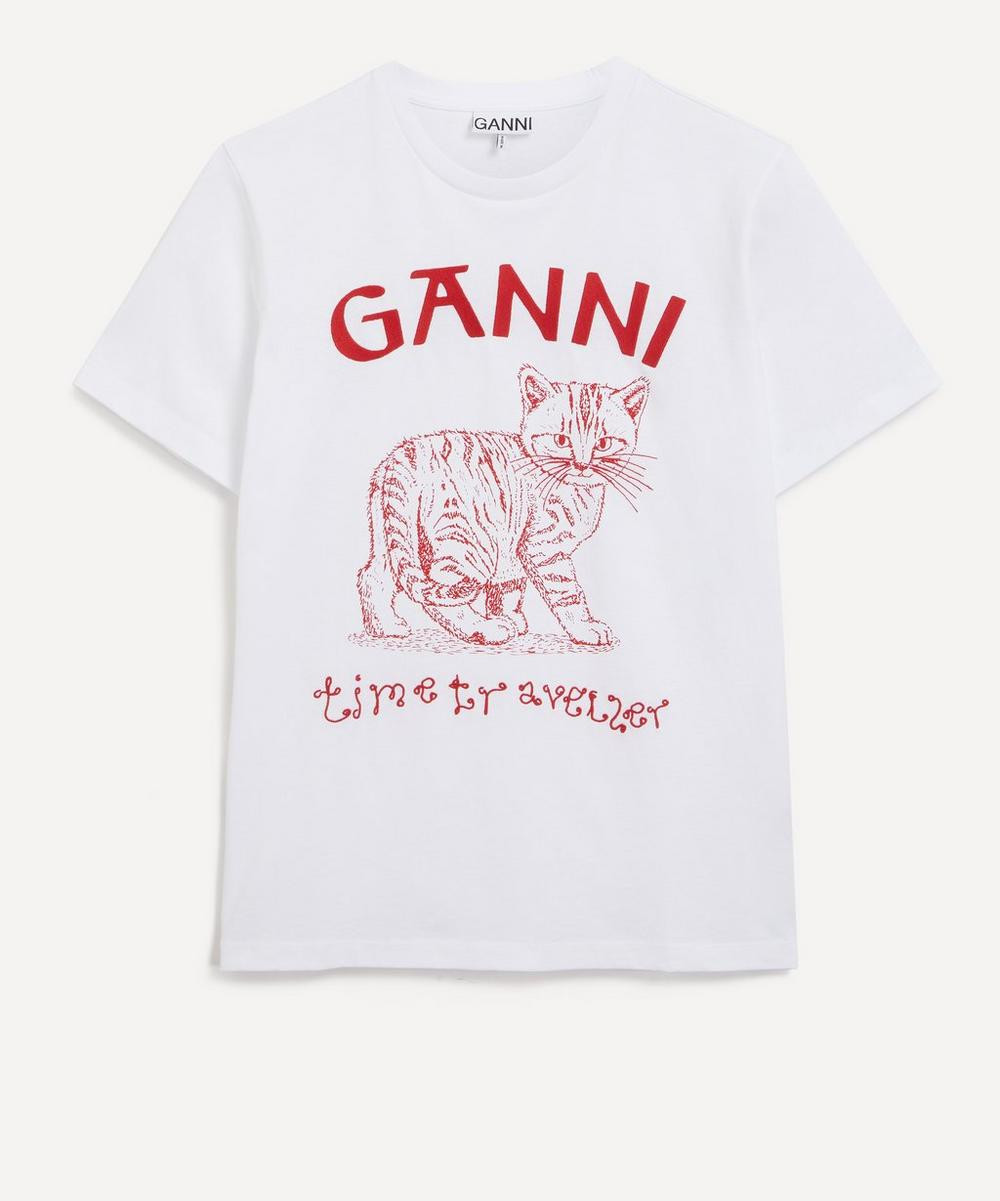 Ganni Women's Future White Jersey Relaxed T-Shirt XL | Liberty London (UK)
