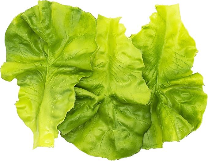 5 Pcs Simulation Lettuce Leaves Artificial Vegetables Fake Green Lettuce Props for Home Kitchen C... | Amazon (US)