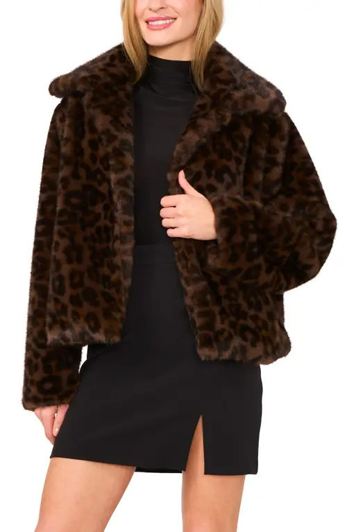 Ted Baker Crop Faux Fur Coat in Rich Black at Nordstrom, Size X-Small | Nordstrom