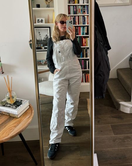 White dungarees, utility outfit, End clothing, Arket alpaca merino blend jumper, transitional outfit, adidas trainers, handball spezial 

#LTKSeasonal #LTKeurope #LTKstyletip