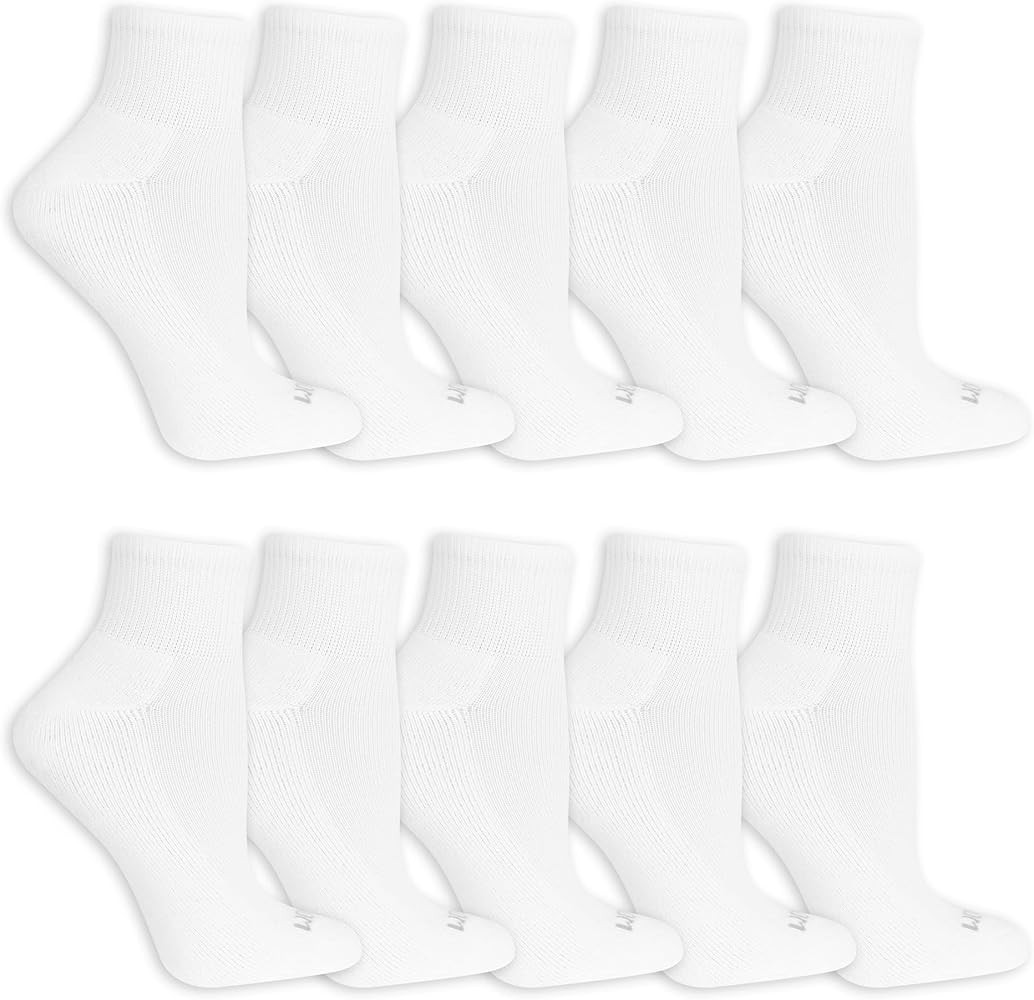 Fruit of the Loom Women's Everyday Soft Cushioned Ankle Socks (10 Pack) | Amazon (US)