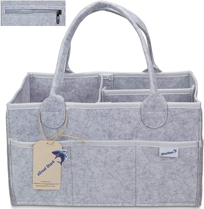 Agreat Shark Baby Diaper Caddy - Nursery Storage Bin and Car Organizer for Diapers and Baby Wipes... | Amazon (US)