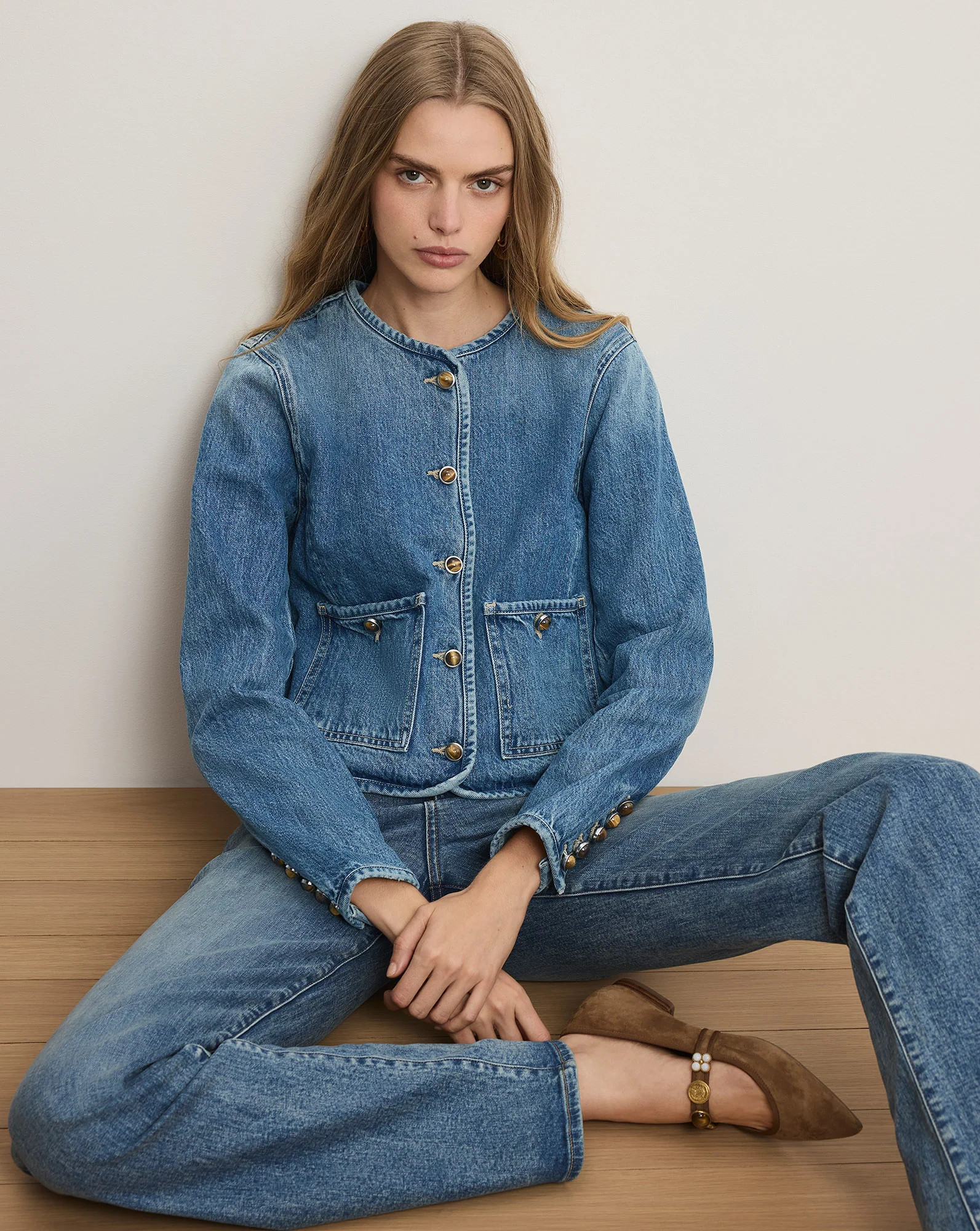 Veronica Beard Andrea Denim Jacket French Kiss | Veronica Beard