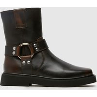 schuh Cowan Sqaure Toe Hardwear Boots in Brown | Schuh