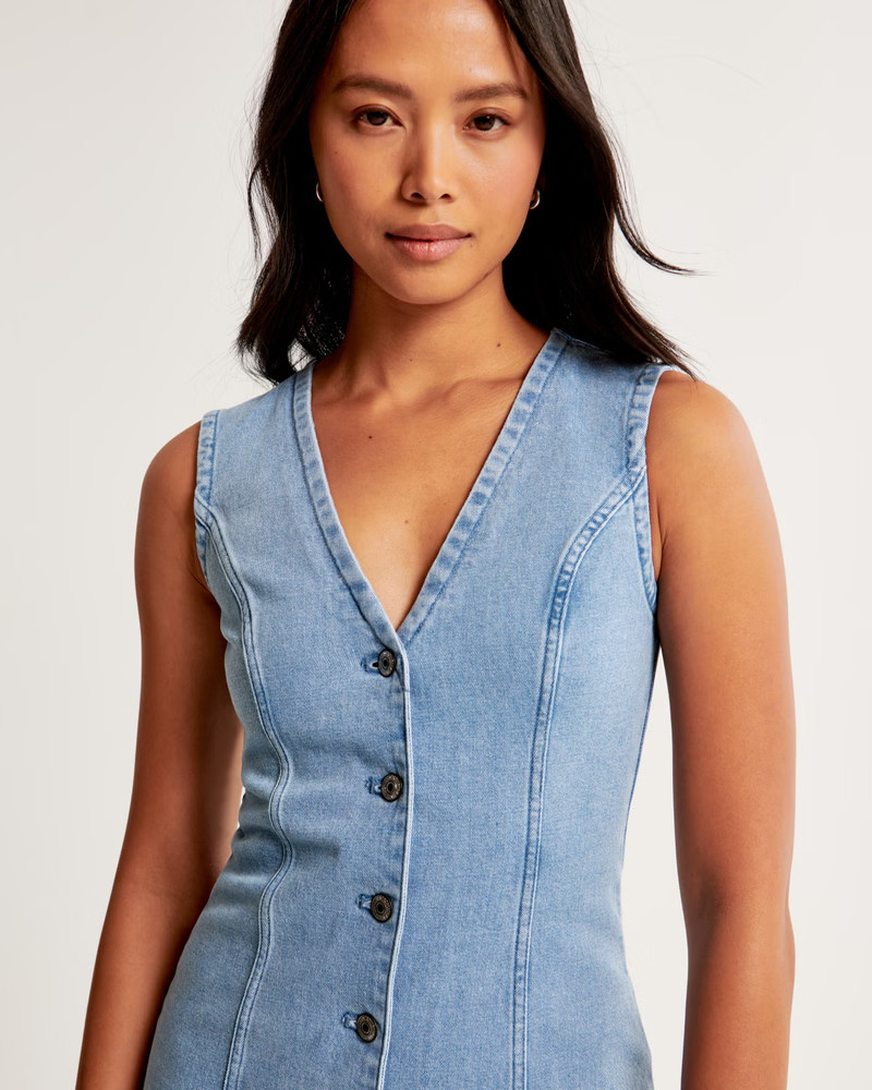 The A&F Mia Vest Midi Dress | Abercrombie & Fitch (US)