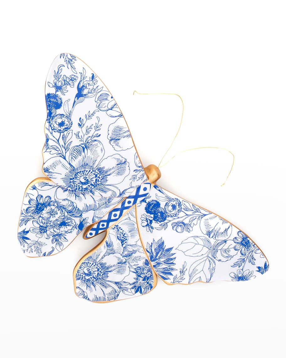 Toile Butterfly in Blue | Horchow