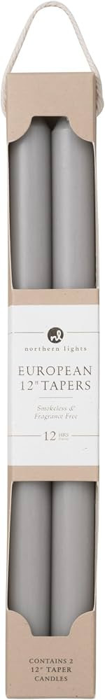 Northern Lights Candles - 12" 2pk Tapers - Stone - 72866 | Amazon (US)