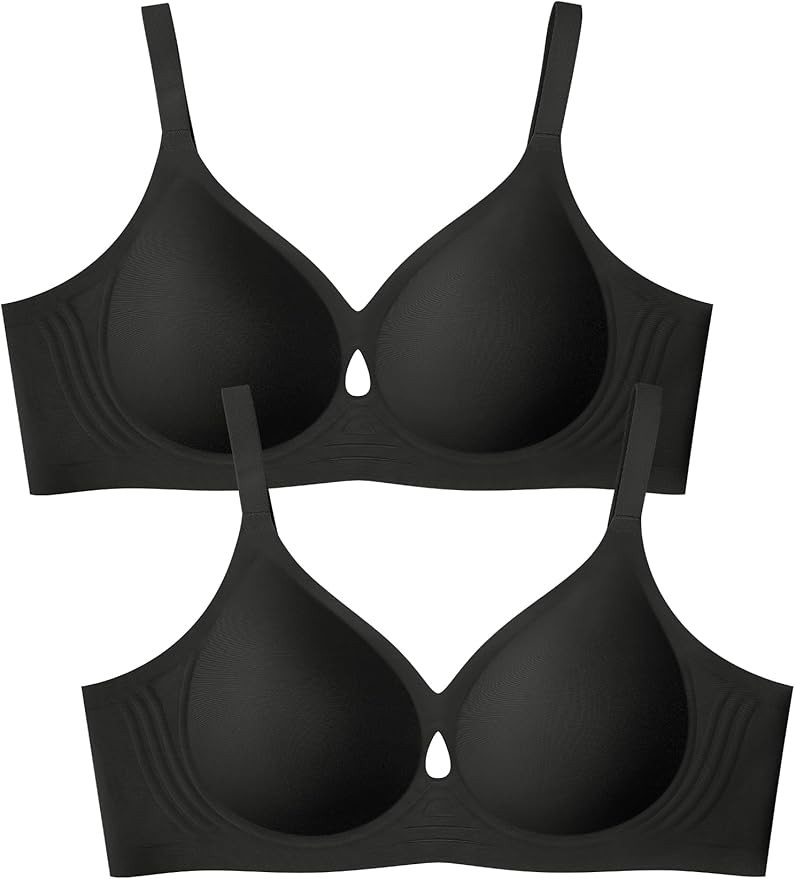 Wireless Bras for Women No Underwire Seamless Push Up Full Coverage Supportive Womens Bralettes E... | Amazon (US)