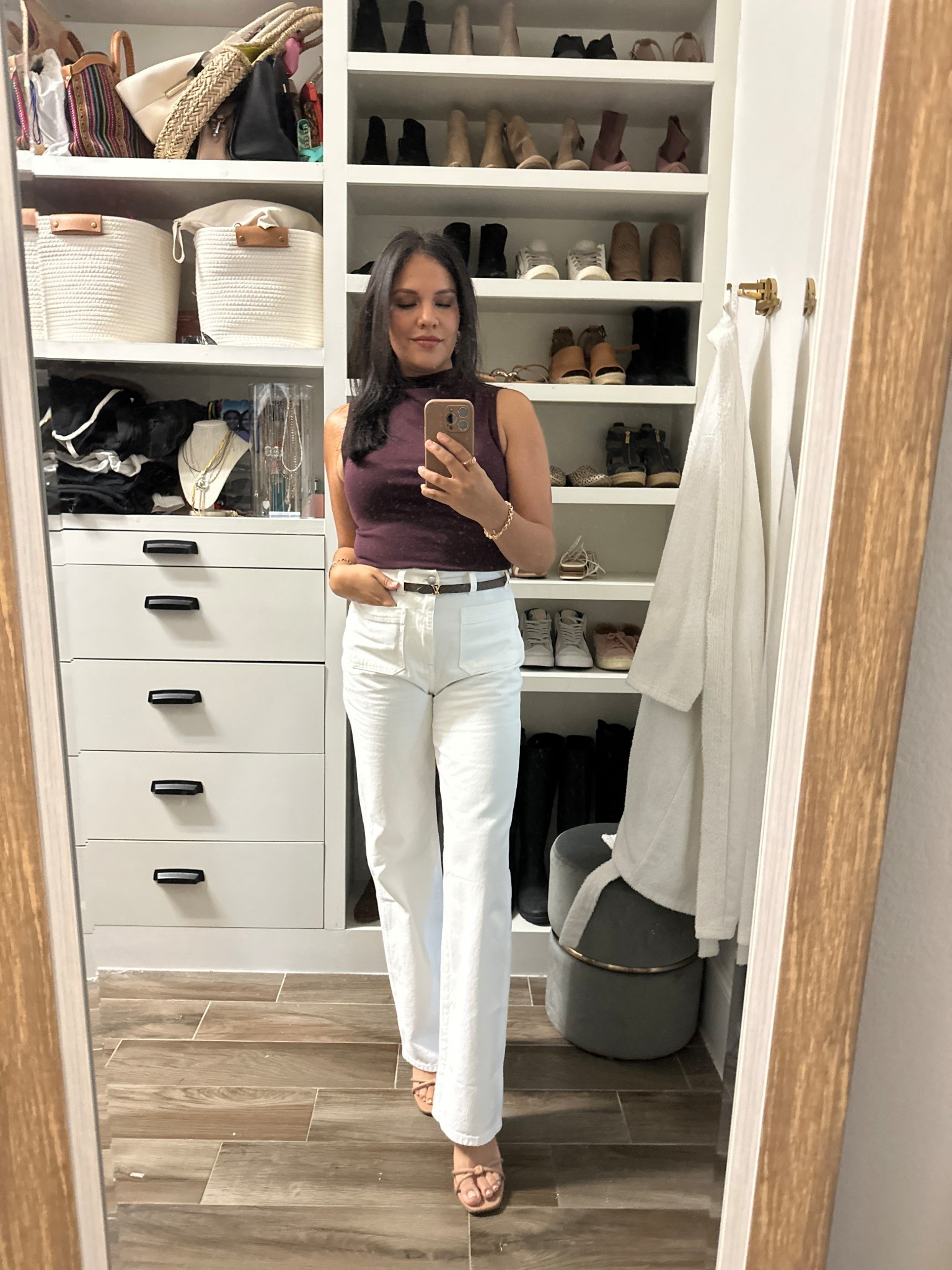 White straight leg jeans 

#LTKgrwm #LTKootd #LTKSaleAlert