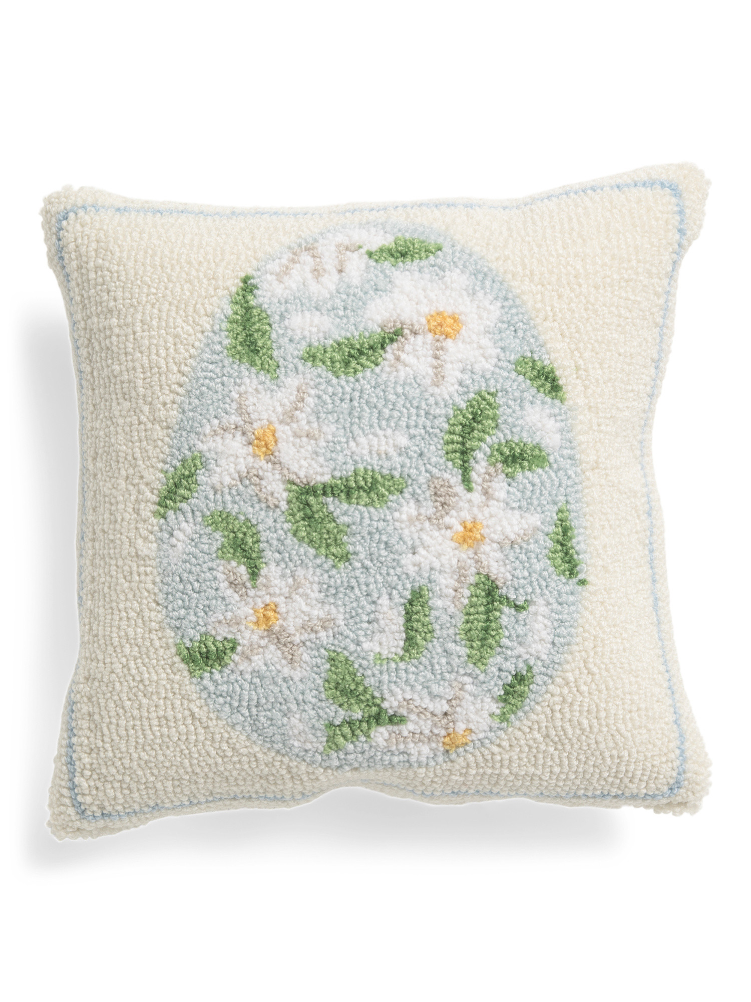 14x14 Hooked Floral Easter Egg Pillow | TJ Maxx