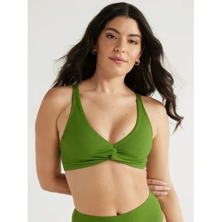 Sofia by Sofia Vergara Women s and Plus Ribbed Twist Bikini Top Sizes XS-2X | Walmart (US)