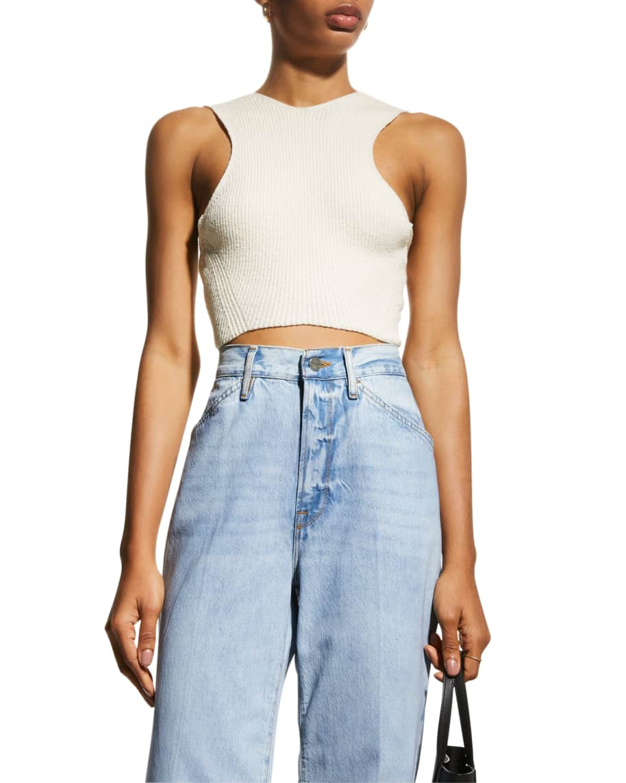 A.L.C. Caleb Tie-Back Knit Top | Neiman Marcus