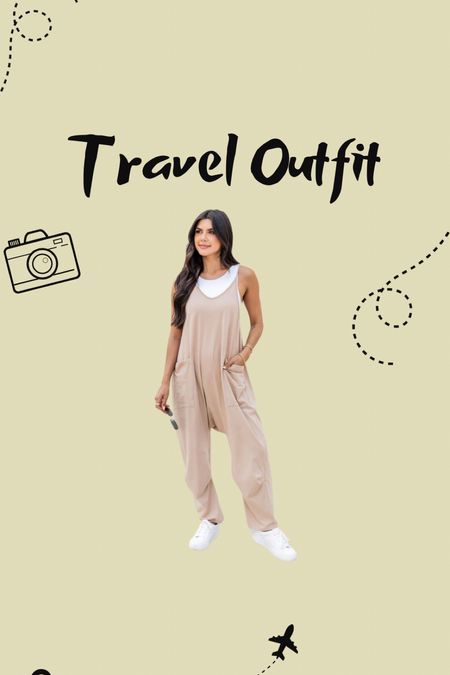 Travel outfit.
Airport outfit 
Casual outfit
Jumpsuit 


#LTKfindsunder50