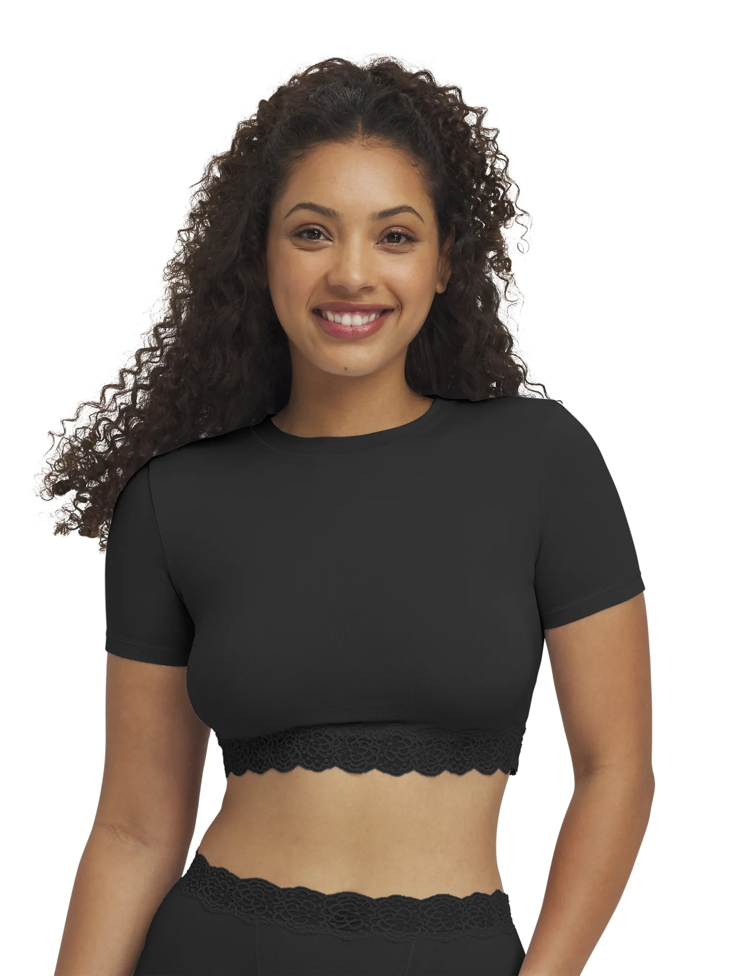 Mills by Millie Bobby Brown Women's Lacy Cotton Tee, Sizes XS-XXXL | Walmart (US)