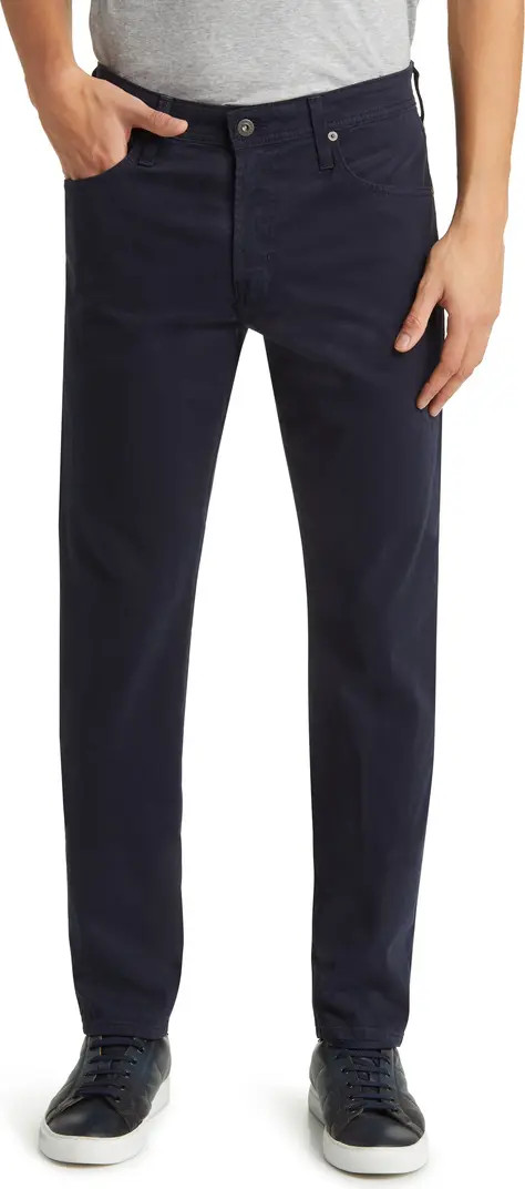 Everett Sueded Stretch Sateen Straight Fit Pants | Nordstrom