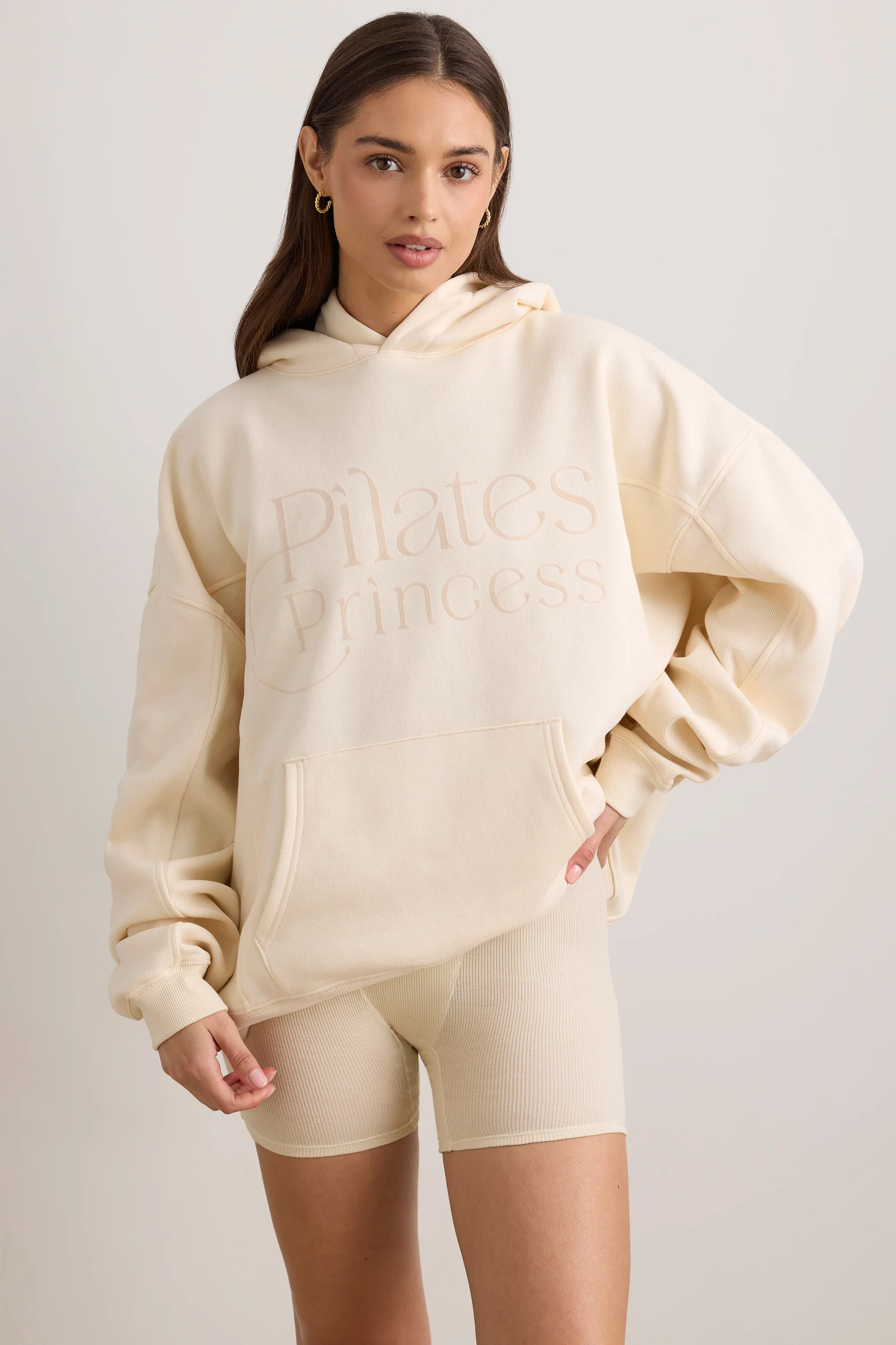 Oversized Hooded Sweatshirt in Vanilla | Oh Polly