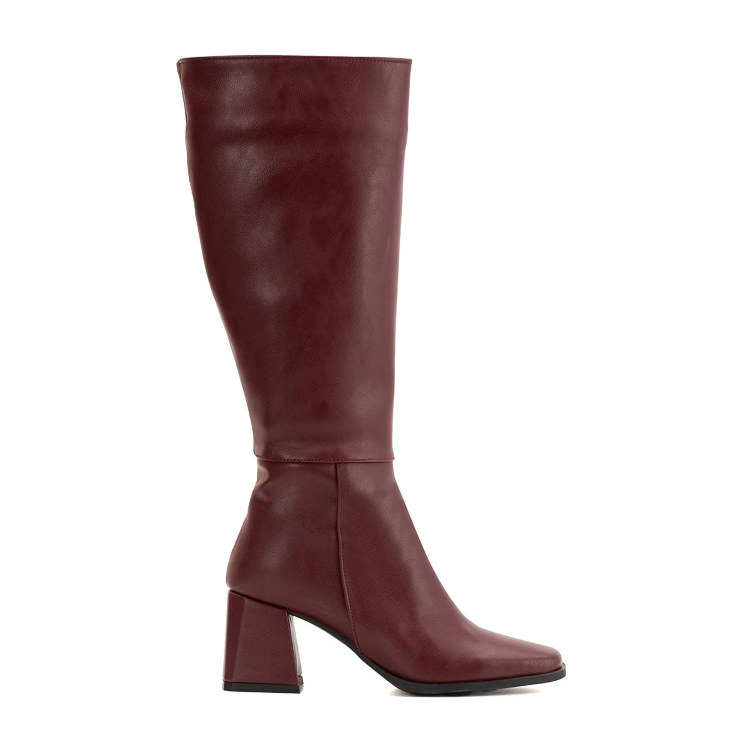 Celeste - Burgundy Matt Knee High Boots | Wolf & Badger