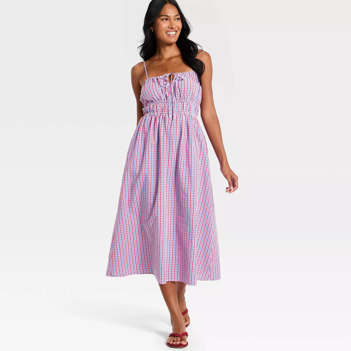 Women's Maxi Sundress - Universal Thread\u2122 Multicolor Gingham M | Target