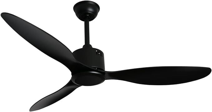 Huemarlt 52 Inches Ceiling Fan No Lights Remote Control Reversible DC Motor, 3 Balanced Blades, M... | Amazon (US)