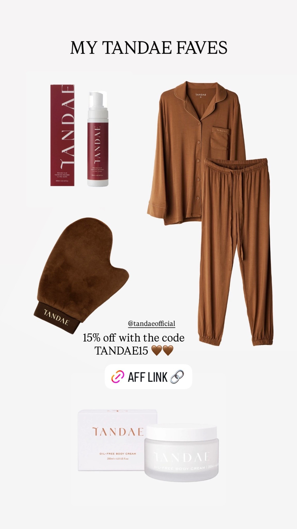 Tandae discount!! TANDAE15 for 15% off 🥰🤎

#LTKwinter #LTKeurope #LTKbeauty