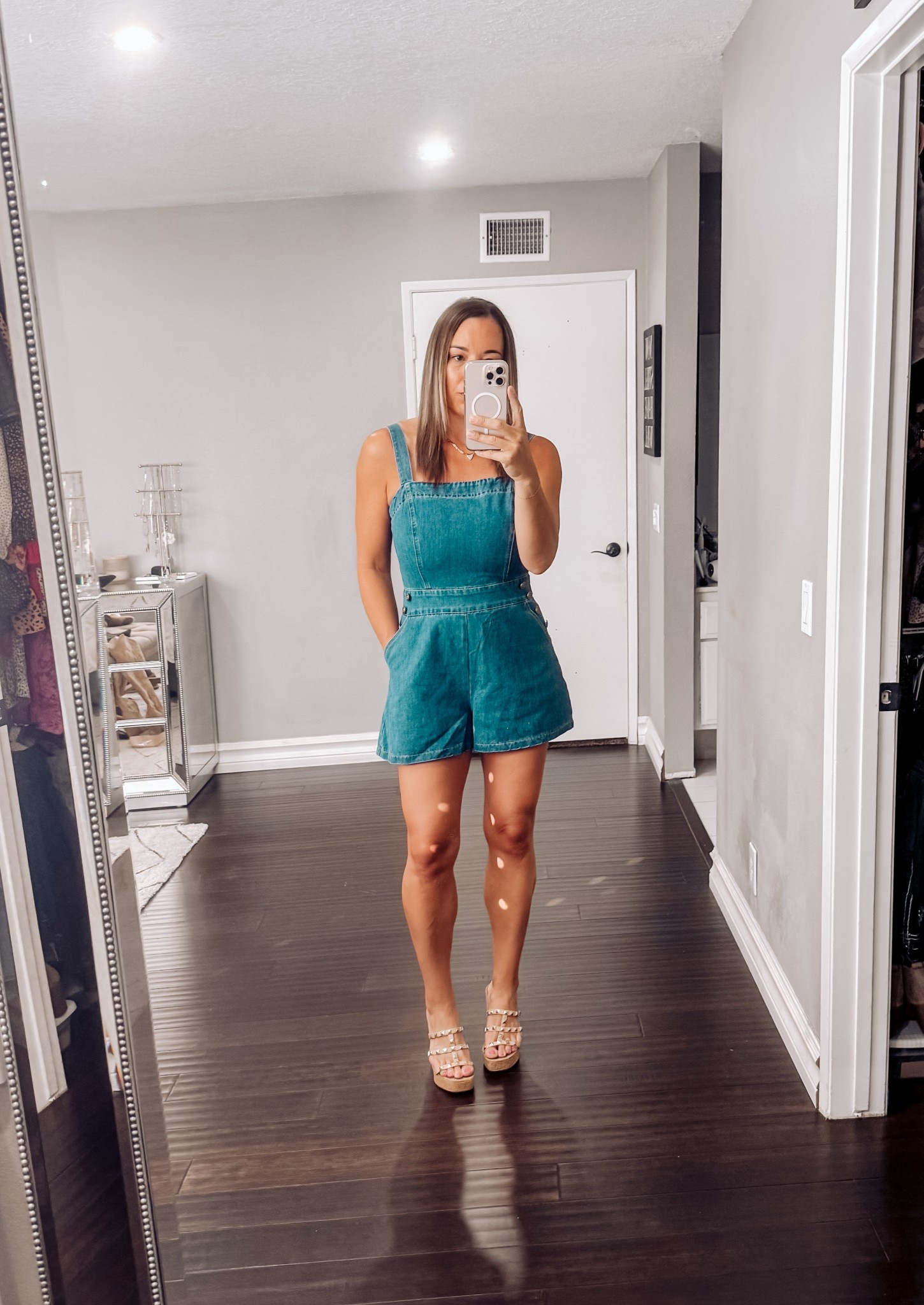 OOTD Inspo! This romper was so cute wearing a medium for reference. Who doesn't love a good denim romper. #Use code APRIL35 For 35% off. #LTKStyle #LTKFinds #LTKSpring 
#LTKSummer #DenimRompers #MomStyle #BrunchOuftit #AffordableFashion #TrendingNow 

 #LTKFestival #LTKOver40 #LTKSaleAlert