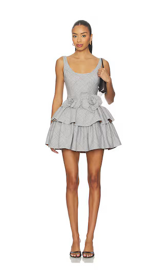 Devyn Plaid Dress in Grey Plaid | Revolve Clothing (Global)