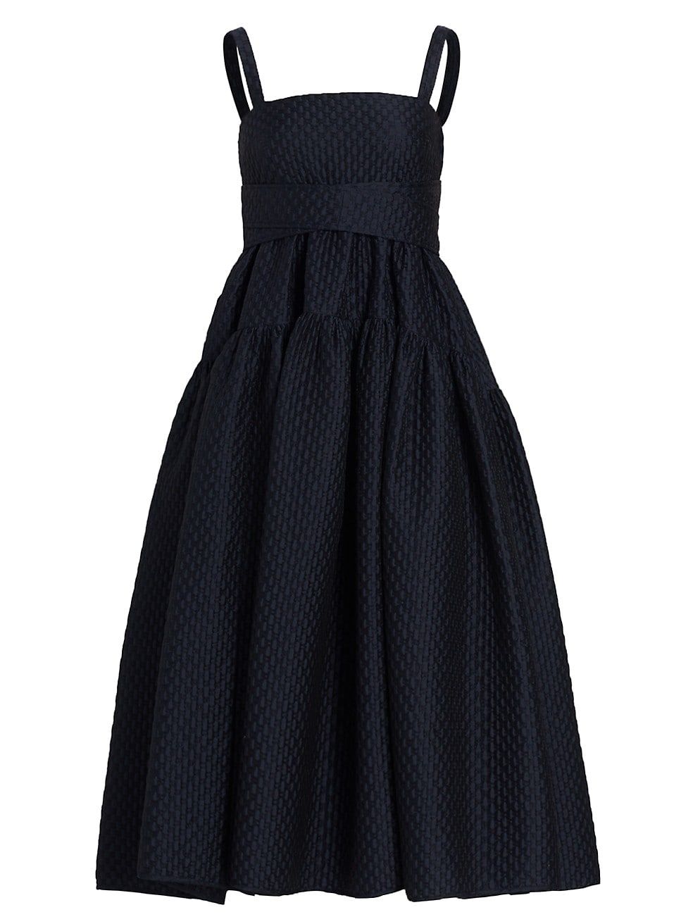 Tiered Jacquard Midi Dress | Saks Fifth Avenue
