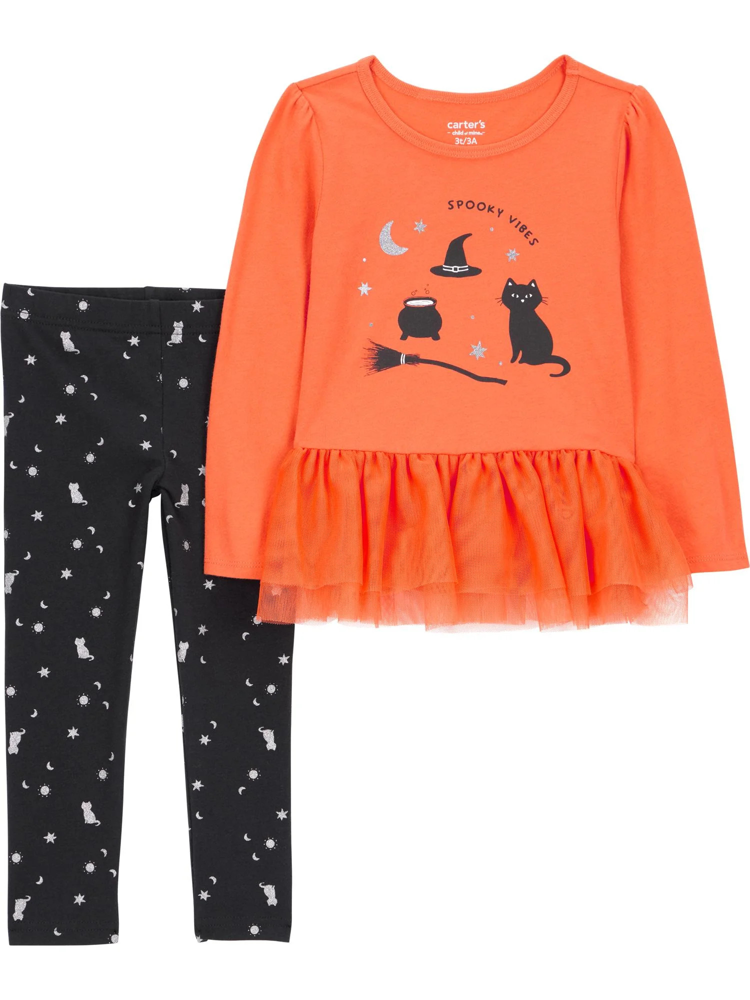 Carter's Child of Mine Toddler Girl Halloween Outfit Set, 2-Piece, Sizes 12M-5T | Walmart (US)