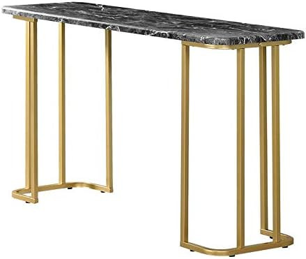 BOWERY HILL Contemporary Metal Console Table in Black and Gold | Amazon (US)