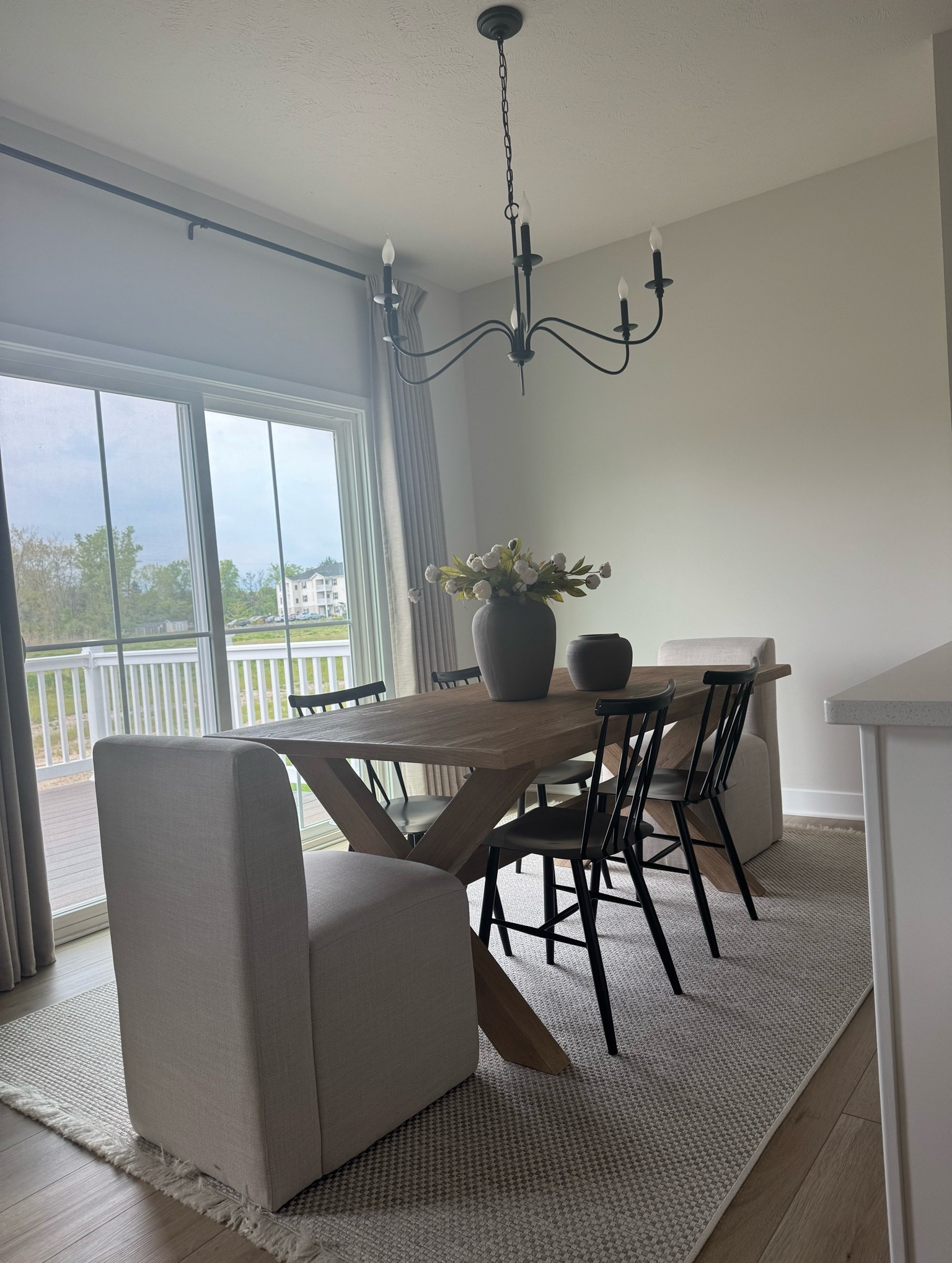 Dining room table, Toscana dining room table, pottery barn table, upholstered chair, line chair, black metal chairs, black chandelier, cream rug, Amber Lewis, dining room decor, dining room style

#LTKSaleAlert #LTKHome #LTKOver40