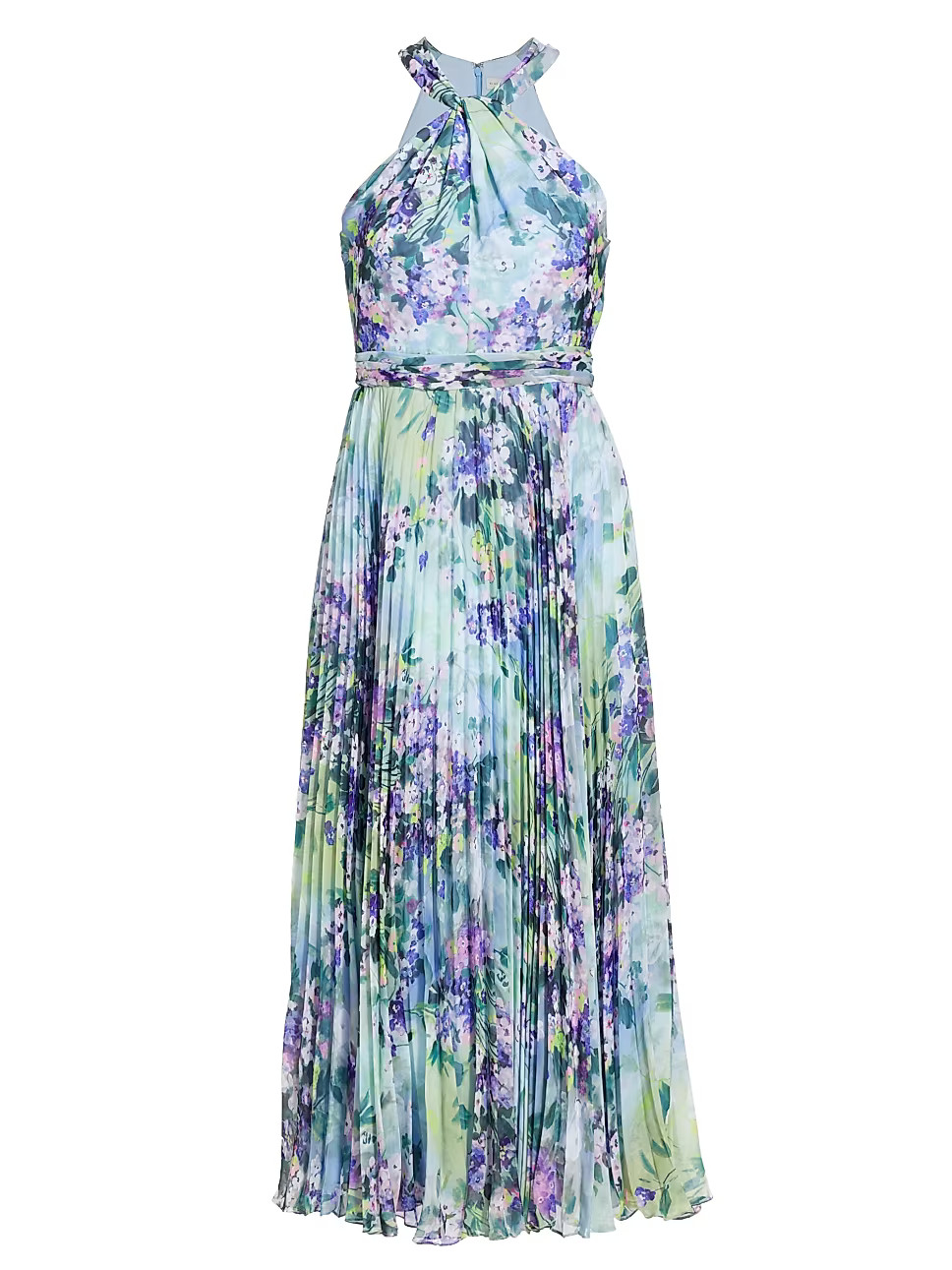 Printed Chiffon Halterneck Midi-Dress | Saks Fifth Avenue