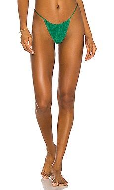 superdown Olivia Smocked Bikini Bottom in Green from Revolve.com | Revolve Clothing (Global)